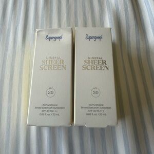 Supergoop! Mineral Sheer Screen SPF 30 - White and Yellow Boxes (Pair)